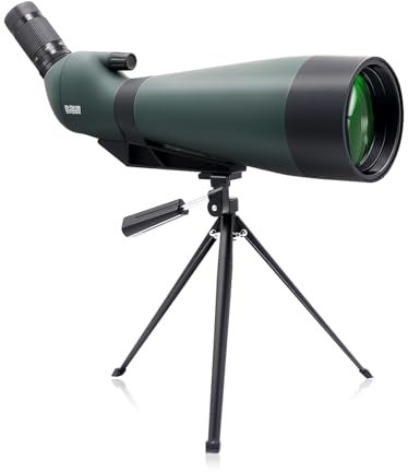 Bonxrdun 25-75x100 Teleskop,Spektiv mit Stativ,Tragetasche, BAK4 Hochpräzision wasserdichtes Fernglas für Vogelbeobachtung, Zielschießen und Tierbeobachtung