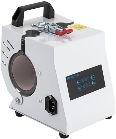 SABUIDDS Presse à tasse portable avec impression chauffante, mini presse à tasses, température de temps réglable, machine à sublimation pour tasse en verre de 12 cm de hauteur et tasses en céramique,