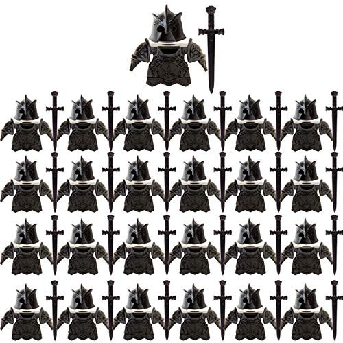 LootPop Mini Ritter Figuren Rüstungs Zubehör inklusive Helm, Rüstung, Großer Schwert, im Stil der Mittelalterlichen Römer und Griechen, Kompatibel mit Bestehenden Marken-Figuren, 25 Sets 75 Teile