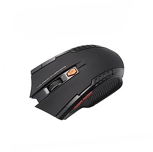 LAPYAPPE Souris sans Fil Optique 6 Boutons Ergonomique 2,4 Ghz pour Ordinateur Bureau Portable Noir avec Curseur Réglable Dpi Jeu