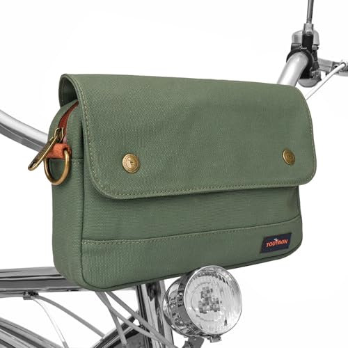 Tourbn TOURBON wasserdichte Segeltuch-Fahrradtaschen Fahrradtasche Lenkertasche Grün