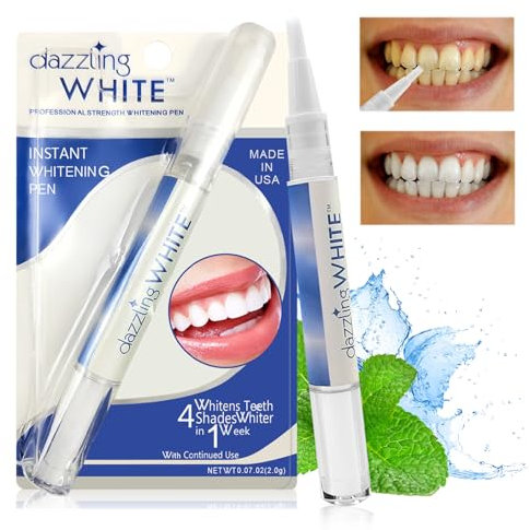 2 piezas Lapiz Blanqueador de Gel Dientes,Gel Blanqueador de Dientes,dientes aclaración de la pluma, suaves rápidos blanqueamiento de los dientes de la pluma para Eliminar Las Manchas Dentales