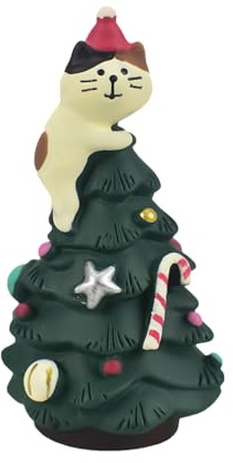 RmKbe Decorazioni per albero di Natale per acquario, statua per albero di Natale, realistica, decorazione natalizia in resina, micro-paesaggi per forniture per acquari