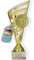 Larius Coppa (23 cm, 278 g) – Trofeo personalizzato con base in pietra – Ideale per tornei, calcio, compleanni per bambini, squadre e premi – M1 (senza testo desiderato, oro)