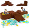 COSTWAY 5PCS Parcours Motricité Bébé en Mousse avec Piscine à Balles, Module Motricité Bébé avec Housse Lavable & Amovible, Jouets Éducatifs pour Ramper Grimper pour Enfants d'Âge Préscolaire