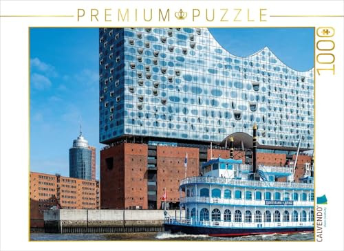 Puzzle · Mississippi Dampfer vor Elbphi | Hamburg Stadt am Wasser · 1000 Teile · Lege-Größe 64 × 48 cm · CALVENDO Puzzle