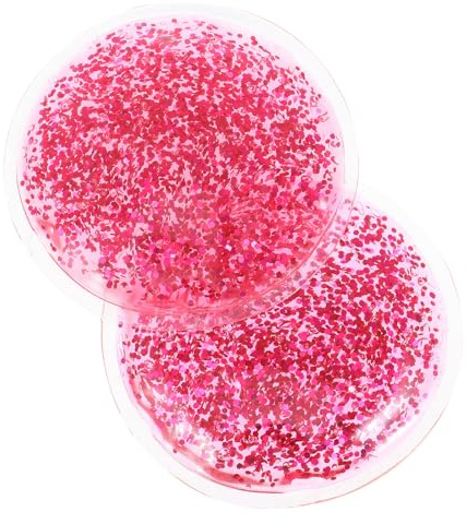 SEWACC 2 Stück Kühlende Augenpolster aus Synthetischem Material zur Linderung von Müdigkeit und Migräne für Reise und Besprechung Roter Gel Augenschutz