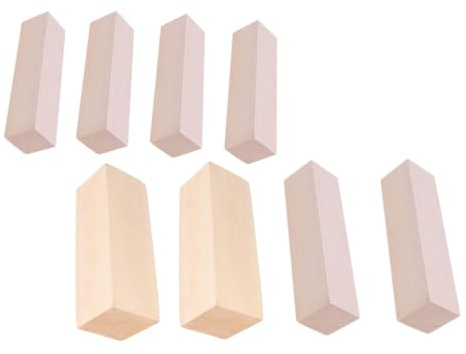 CALLARON 8 Stück Unbehandeltes Holz Schnitzset – 3 Größen Selbstgemacht Holzplatten aus Lindenholz Glatte Bastelhölzer für Holzarbeiten 3d puzzle Dekorationen