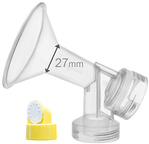 Maymom Breast Shield w/Valve and Membrane for Medela Breast Pumps (27 mm, Large, 1-Piece)