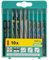 wolfcraft 2655000 Lot de 10 Lames de scie sauteuse queue en T HCS/HSS argent