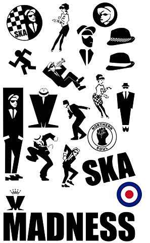 Poster mit Aufschrift „MaDNESS # 8“, SKA, Mod Band, 1980er Jahre, Popmusik, Suggs, A3 Poster