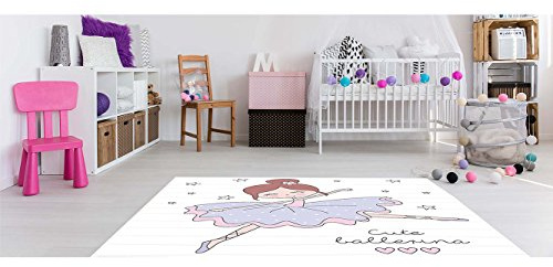 Oedim Kinderteppich Ballerina PVC 95 cm x 133 cm | Teppich für Erwachsene PVC | Vinylboden für Erwachsene