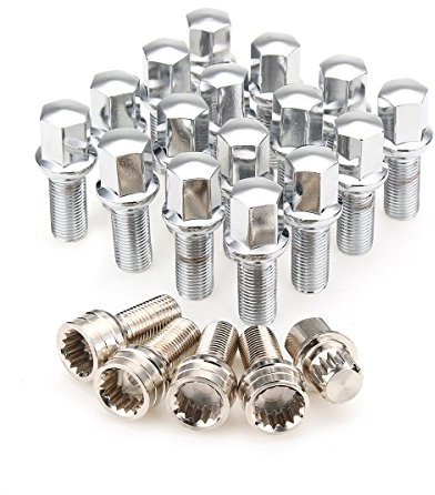 MOMOALA M14 x 1.5 28mm Wheel Plain Lock Bolts Lug Nuts Spanner For VW Transporter T4 T5