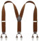 KANGDAI Hosenträger für Herren Breit Y Style 3.5 CM Mit Sehr 6 Starke Metall Clip Durable Elastic Verstellbare Hosenträger Geschenkbox für Herren und Damen