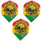 DESIGNA Jamaikanische Iron Lion Zion Dart-Flights, 75 Mikron (1 Set)
