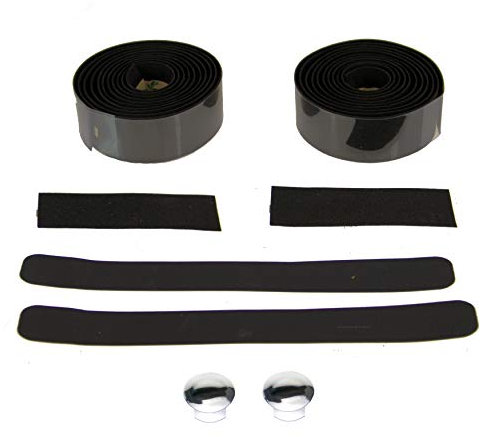 P4B | Lenkerband für Rennrad | Mit Gelposterung | Aus hochwertigem EVA Kunststoff und Kork | 4 extrem reißfeste Bänder (2 x 160 cm, 2 x 8,5 cm) | Inkl. Lenkerstopfen und Klebeband