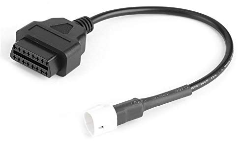 Ever Motorrad Diagnoic-Kabel, Fehlercode-Scanner, 3-polig auf OBD2, OBD2-Stecker, Ersatz für X-Max N-Max MT-125