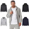 Iron Mountain Felpe con cappuccio e zip in pile morbido da uomo, Grigio Chiaro Marl, XL