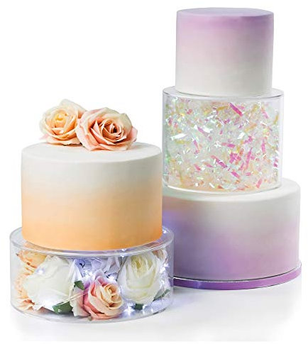 Culpitt Fill-A-Tier Cake Dummy, Clear Cake Tier, Round Cake Dummy, Fillable Cake Stand - 254 x 101mm (10 x 4 inch)