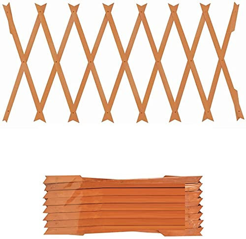 MD MUZ Lot de 3 treillis de jardin en bois extensible Marron clair 180 x 30 cm