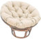 Papasansessel Kissen Polster für Gartensessel Wasserdicht Hängesessel Kissen Schaukelstuhlkissen Rund Papasan Ersatzpolster für Indoor Outdoor Garten,Beige,60 * 60cm