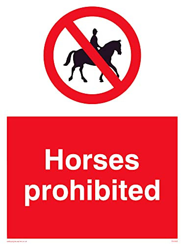 5er-Pack – Pferde verbotene Schilder – 150 x 200 mm – A5P