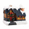 JAWSEU Weihnachtsdorf Mit Beleuchtung, Weihnachtshaus LED-Beleuchtung, Mini Weihnachtsdorf Glühenden Haus Ornament Tischbeleuchtung Haus Harz Handwerk Dekoration