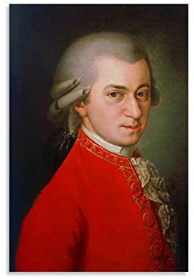 XXJDSK Kunstwerk Malerei Leinwanddrucke Amadeus Mozart, Motiv: Klassische Musiker, 40x50cm Kein Rahmen