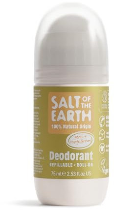 Salt Of the Earth Deodorant Roll On by Salt of the Earth, Neroli & Orange Blossom - Refillable, Vegan, Long Lasting Protection, Leaping Bunny Approved, Made in the UK - 75ml