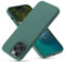 OitiYaa Silicone Case Compatible with iPhone 14 Pro Case 6.1 Inch, Soft Ultra Slim Protective Shockproof Liquid Silicone Phone Case with Anti-Scratch Microfiber Lining,Pine Green
