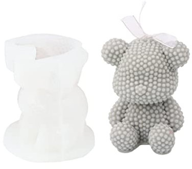 Xidmold 3D Bär Silikonform Tier Kerzenform Seifenform, Bär Silikon Backform Mousse Kuchenform für Fondant, Tortendeko, Schokolade, Seife, Sojawachs Kerzen, Handwerk
