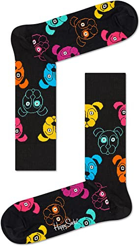 Happy Socks Unisex Dog, Schwarz, 36-40 EU