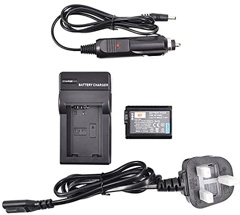 DSTE NP-FW50 Rechargeable Li-ion Battery + DC107U Travel and Car Charger Compatible for Sony Alpha 7, a7, Alpha 7R, a7R, Alpha 7R II, Alpha a3000, a6000, NEX-5T, DSC-RX10 Digital Camera