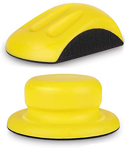 QIUMIN 2 Stück Schleifklotz 125mm, Handschleifblock für DIY Holzarbeit Basteln und Möbelrestaurierung, Schleifblock für Schleifscheiben