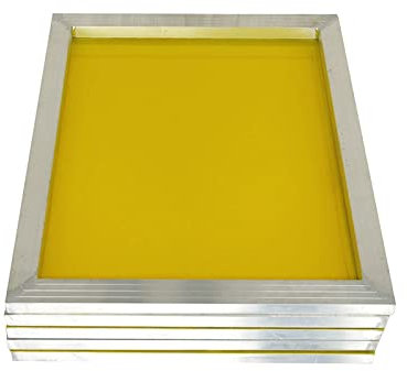 43 x 31 cm großer Siebdruckrahmen aus Aluminium, gespannt mit weißem 120T-Siebdruck-Polyester-Gelbgewebe