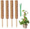 LINSOCLE 4 Pièces Tuteur Coco, Tuteur Plante Coco, Tuteur Plante Grimpante, Poteau De Coco Bâton De Coco pour La Maison Jardin Plante Grimpantes Extension De Support De Plante(40cm)