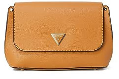 GUESS Meridian Flap Crossbody Bag Cognac