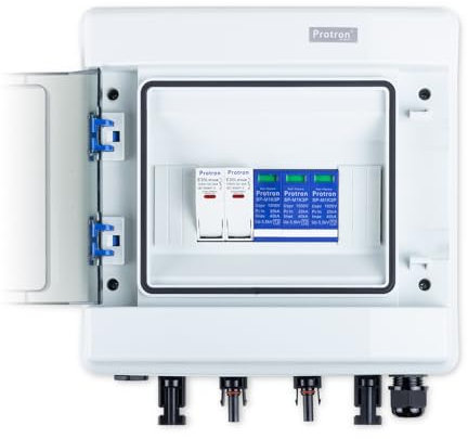 Protron PV GAK Solar Generatoranschlusskasten Photovoltaik DC Anschlusskasten Überspannungsschutz 1000V - T2 (DC-String 1/1 8M 3P 1000V T2, 19% MwSt.)