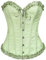 SZIVYSHI Corset Tops for Women, Bustier Shapewear Lingerie, Lace Waist Push Up Bodysuit Foam Green, Size S