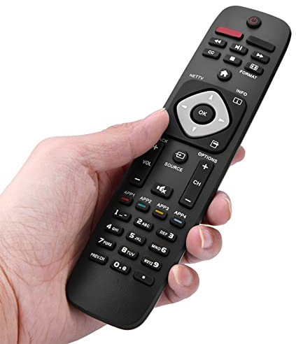 Yctze Mando a Distancia Universal de Repuesto para TV con Micrófono, Compatible con Televisores Inteligentes y Normales