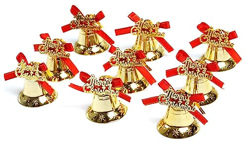 TOPBATHY 9St Weihnachtsglocken bürodeko büro Dekoration 2020 Weihnachtsschmuck Glöckchenverzierung Weihnachtsdekorationen Ornament Christbaumschmuck kleine Glocken für den Weihnachtsbaum