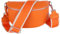 MIRROSI® Bauchtasche Damen, Echtleder, Made in Italy, Umhängetasche, Brusttasche, Crossbody Bag (1 Tasche & 2 Gurte) (Orange (Uni), Große Tasche (28x18x9cm))