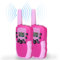 NK Walkie-Talkies für Kinder 4 5 6 7 8 9 Jahren (Batterien Inklusive) - Lange Reichweite 3km, LED-Display, 22 Kanäle, Kinderspielzeug mit Taschenlampe, Weihnachtsgeburtstagsgeschenk, Farbe Rosa
