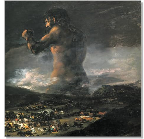 Francisco De Goya Gemälde – Der Kolossus-Poster – berühmte Ölgemälde-Reproduktionen – klassische, romantische Leinwandkunst, Gemälde, Bild, Poster, Giclée-Wanddekoration für Wohnzimmer, ungerahmt