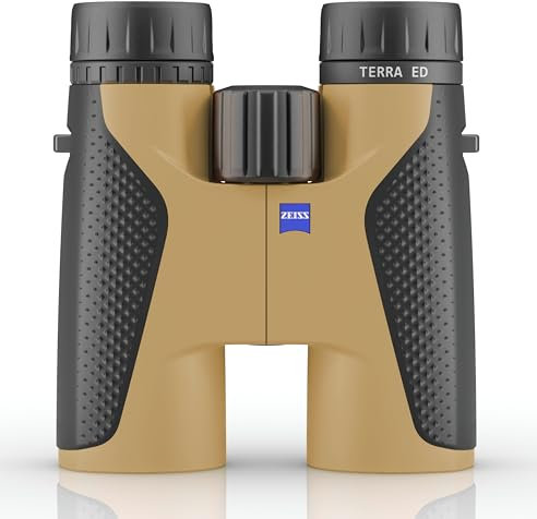 ZEISS Terra ED Fernglas 8x42 Wasserdicht und Schnelle Fokussierung mit beschichtetem Glas für optimale Klarheit bei Allen Wetterbedingungen für Vogelbeobachtung, Jagd, Sightseeing, Schwarz-Sand