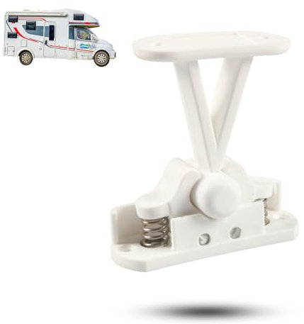 Yidootwo Caravan Door Retainer Catch Static Caravan Door Catch Viva Door Retainer Catch Clip Holder with Stainless Steel Springs for Motorhome RV Camper Boat Locker,1 PC