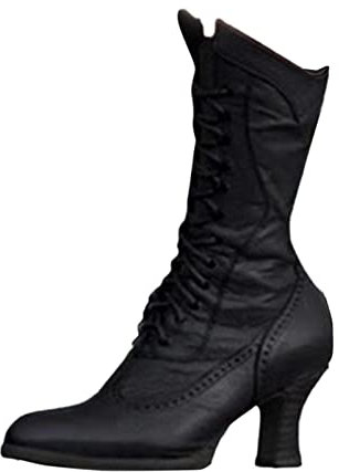 Stivali Texani Stivali Donna con Tacco Alto Scarpe Donna Estive Stivali Moto Forma Stivaletti Donna Estivi Stivali Alti da Pesca Stivali Donna Estivi Imbottiti di Scarpe