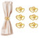 Axvxby Gold Love Heart Serviettenspange, Double Loop Love Heart Metall Serviettenringe, Valentinstag Ring Serviettenspange für Valentinstag, Hochzeiten, Jubiläen und Dinner Parties (12)