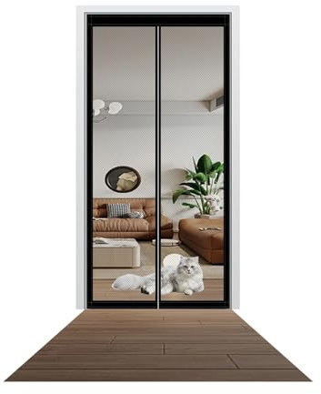 Zanzariere Magnetiche 135 x 250 cm Varie Taglie Zanzariere Magnetica Per Finestre Facile Da Installare Adatto A Bambini E Animali Domestici, Nero