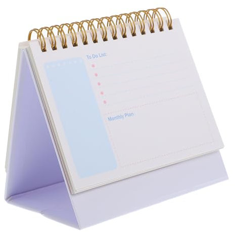 LIFKOME Tischkalender Und Design Für Schreibtisch Für Tägliche Planung Und Organisation Mit Praktischen Monatsübersichten Und Ansprechendem Farbton